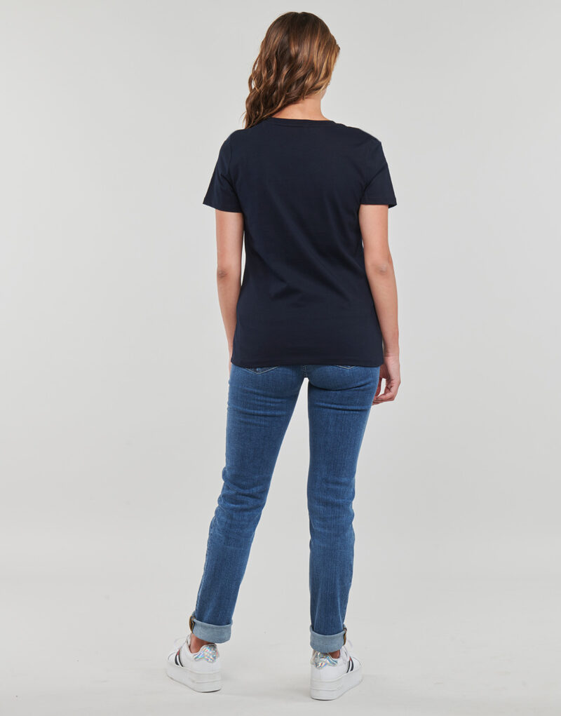 T-Shirt Tommy Hilfiger REG MONOTYPE EMB C-NK SS Marine T-Shirt kurze &Auml;rmel Damen - 4