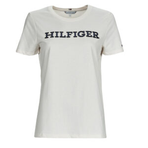 T-shirt  Tommy Hilfiger  REG MONOTYPE EMB C-NK SS  Bianco -  T-shirt maniche corte Donna