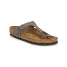 Tongs homme BIRKENSTOCK Gizeh Birko-flor / Nubuck / Pierre / Marron classique - Taille 1