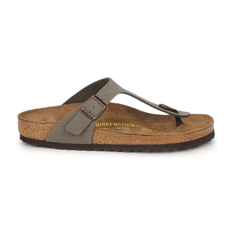 Tongs homme BIRKENSTOCK Gizeh Birko-flor / Nubuck / Pierre / Marron classique - Taille 2