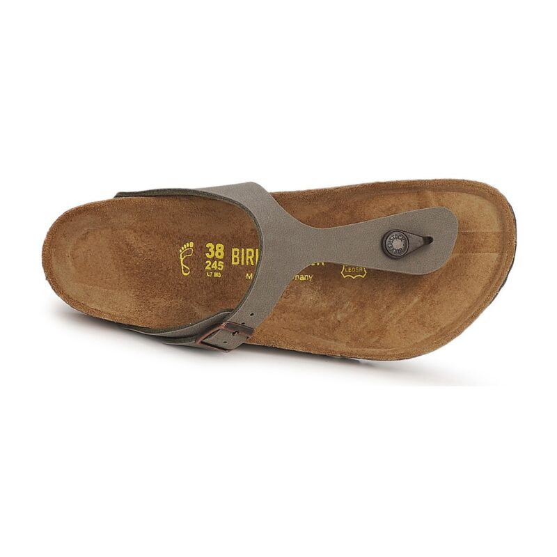Tongs homme BIRKENSTOCK Gizeh Birko-flor / Nubuck / Pierre / Marron classique - Taille 6