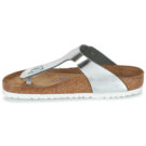 BIRKENSTOCK Gizeh Soft Footbed Metallic / Pelle / Silver / Regular Argento Infradito Donna - 4