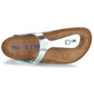 BIRKENSTOCK Gizeh Soft Footbed Metallic / Pelle / Silver / Regular Argento Infradito Donna - 6
