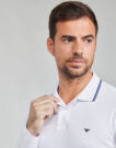 Polo &agrave; manches longues Emporio Armani Polo blanc &agrave; manches longues pour homme 8N1FB5 - 5