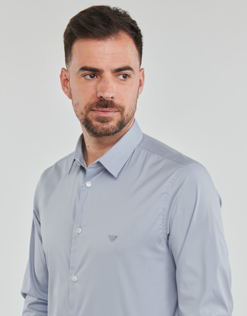 Camicia a maniche lunghe  Emporio Armani  8N1C09  Blu -  Camicie a maniche lunghe Uomo - 5