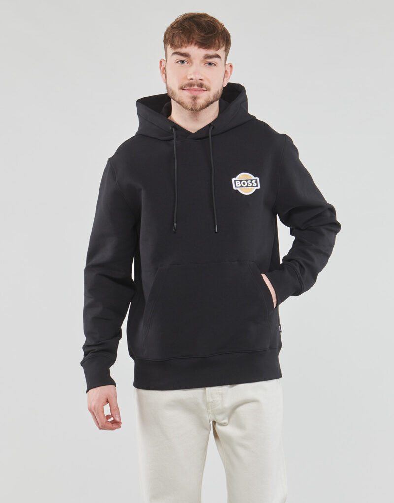 BOSS Seeger 131 Hoodies Black Men's Hoodies - 2