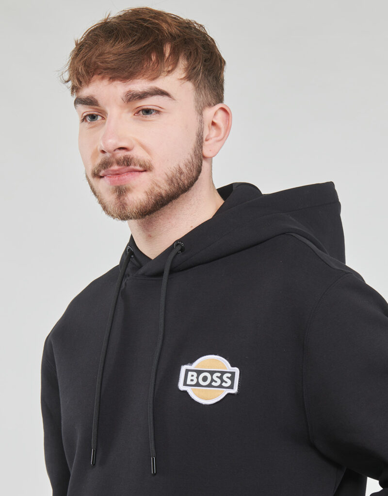 BOSS Seeger 131 Hoodies Black Men's Hoodies - 5