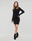 Short dress MICHAEL Michael Kors MOCK NK RIBBED MINI DRS Nero Abiti corti Donna - 2