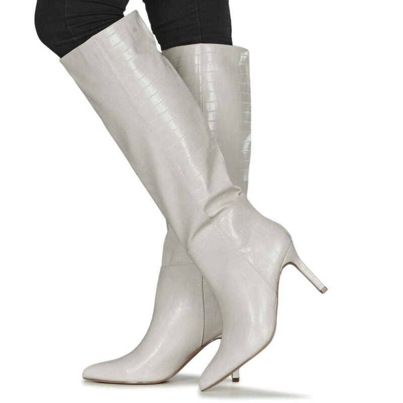 Moony Mood Botas de tac&oacute;n beige NEW08 para mujer - 8