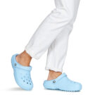 Crocs Classic Lined Clog Bleu Sabots Femme - 8