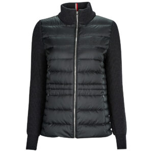 Piumino  Tommy Hilfiger  KNIT MIX DOWN JACKET  Nero -   Piumini Donna