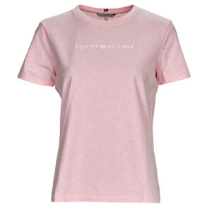 T-shirt  Tommy Hilfiger  REG FROSTED CORP LOGO C-NK SS  Rosa -  T-shirt maniche corte Donna