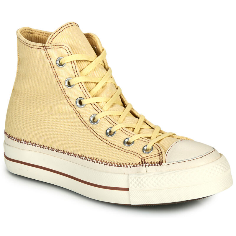 Converse  CHUCK TAYLOR ALL STAR LIFT PLATFORM CONTRAST STITCHING  Beige -  Sneakers alte Donna - 1