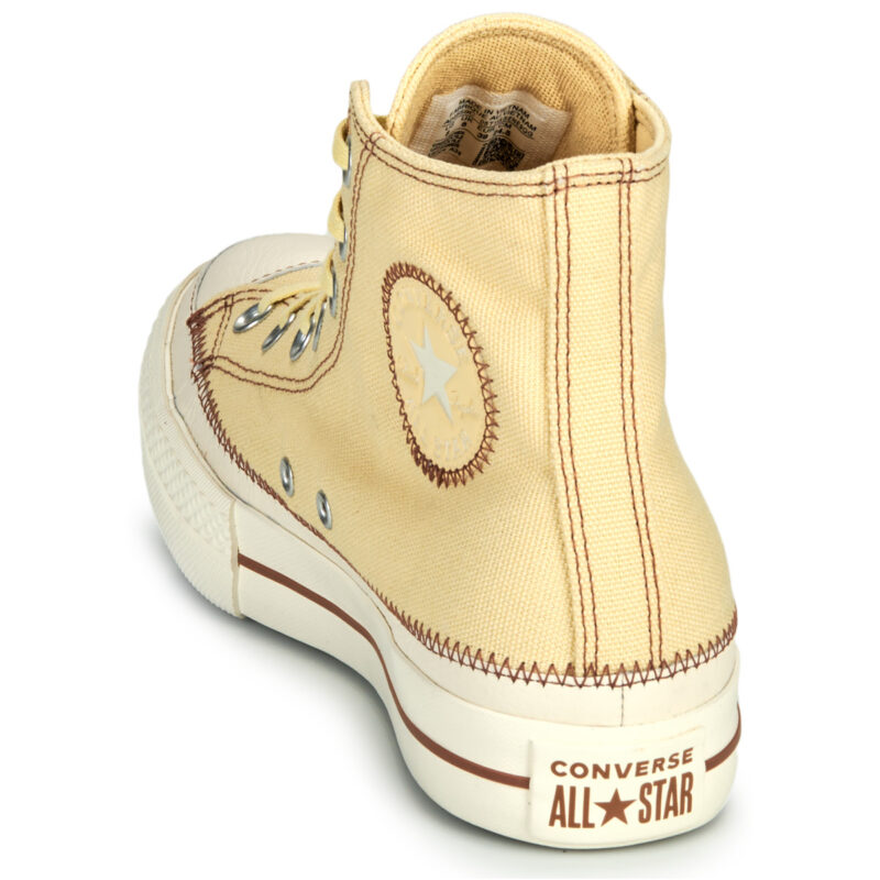Converse  CHUCK TAYLOR ALL STAR LIFT PLATFORM CONTRAST STITCHING  Beige -  Sneakers alte Donna - 5