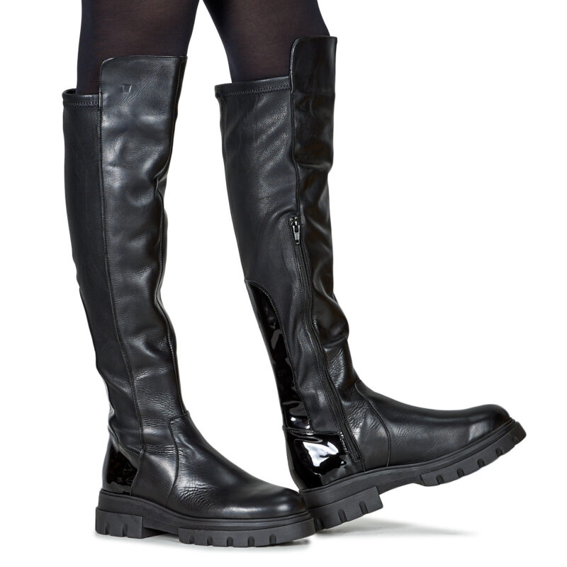 JB Martin FELICIA Schwarz Damen Overknee-Stiefel - 8
