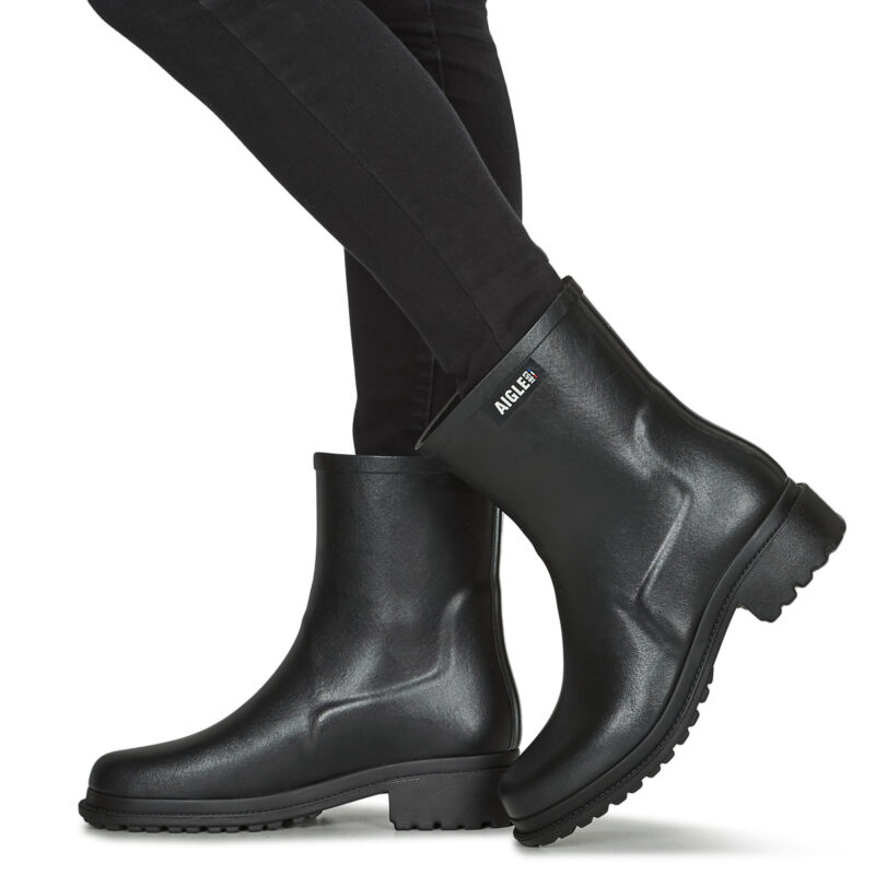 Aigle FULFEED MID Black Rain Boots Women - 8