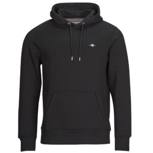 Felpe con cappuccio  Gant  REG SHIELD HOODIE  Nero -  Felpe con cappuccio Abbigliamento Uomo