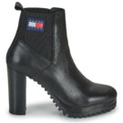 Tommy Jeans Essentials High Heel Boot Black Women's Ankle Boots - 2
