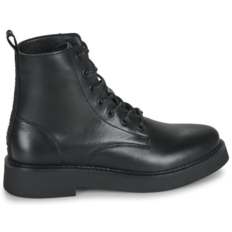 Tommy Jeans TJW LACE UP FLAT BOOT Black Women's Ankle Boots - 2