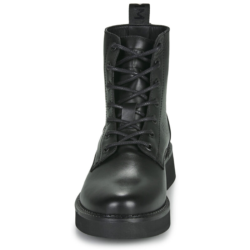 Tommy Jeans TJW LACE UP FLAT BOOT Black Women's Ankle Boots - 3