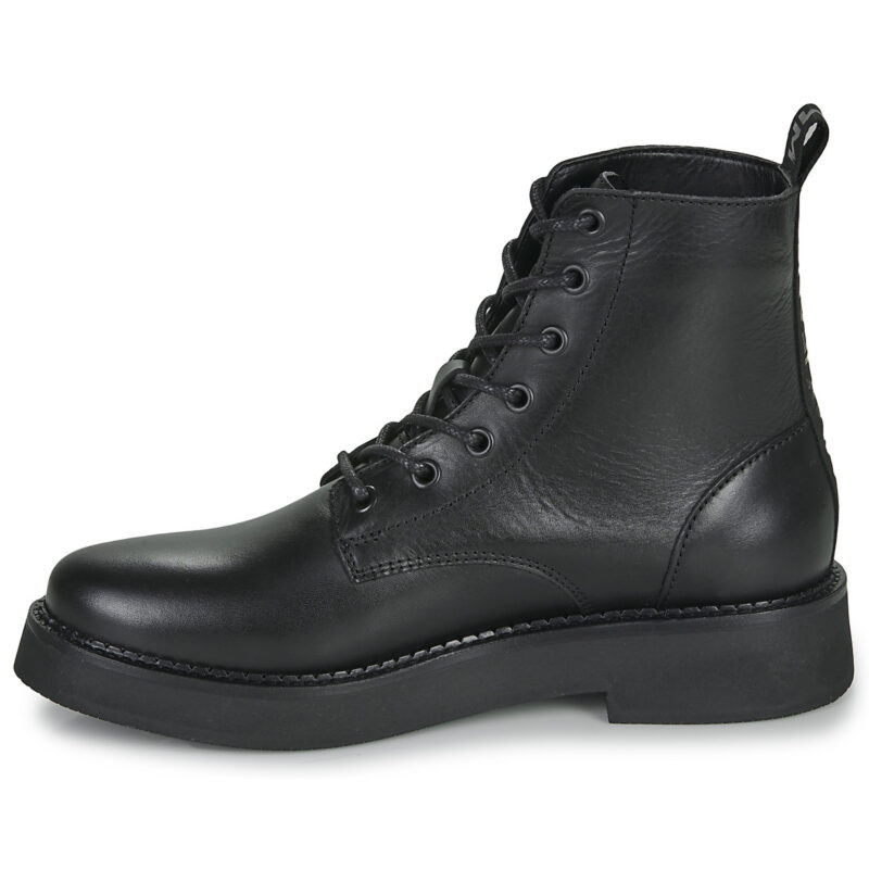 Tommy Jeans TJW LACE UP FLAT BOOT Black Women's Ankle Boots - 4