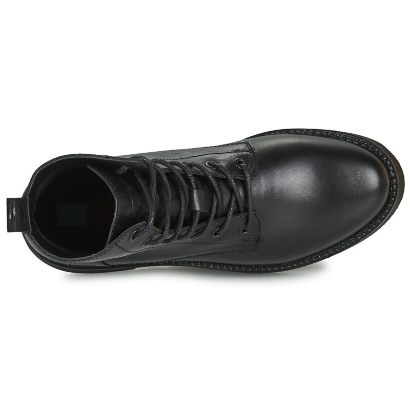 Tommy Jeans TJW LACE UP FLAT BOOT Black Women's Ankle Boots - 6