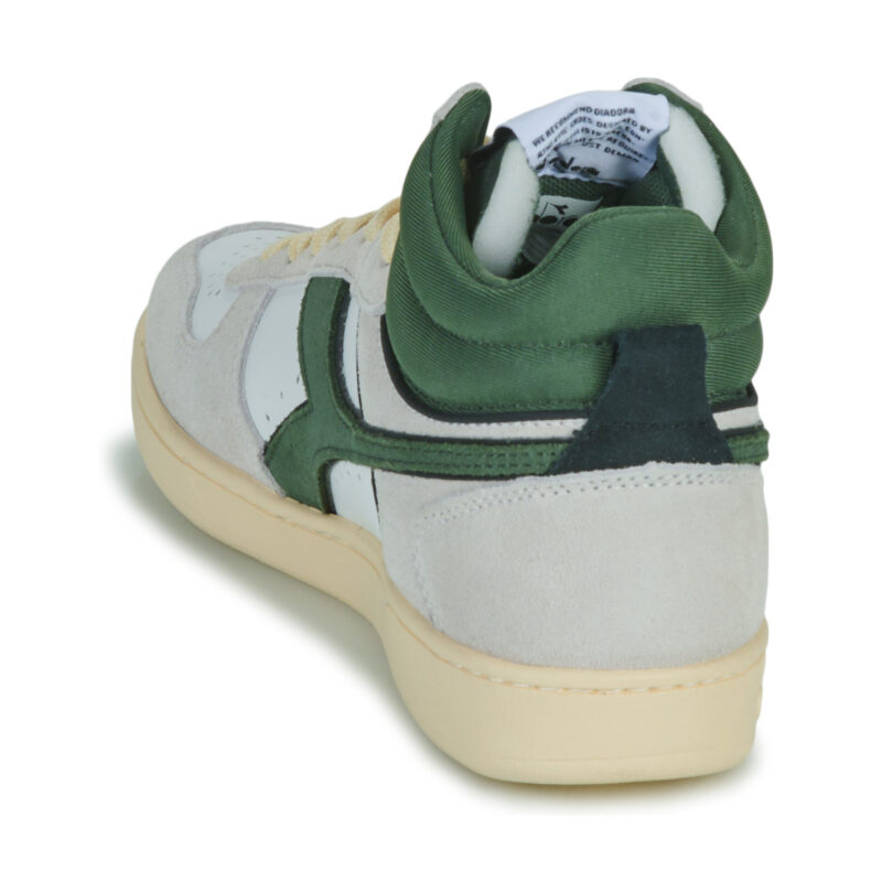 Diadora MAGIC BASKET DEMI CUT SUEDE LEATHER White High-top Sneakers Men - 5
