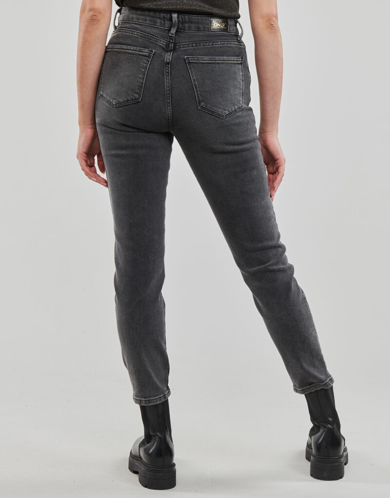 Jeans Mom Only ONLEMILY STRETCH HW ST AK DNM CRO614 Grigio Jeans Mom Donna - 4