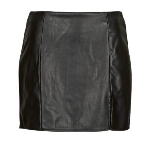 Gonne corte  Only  ONLLENI FAUX LEATHER SLIT SKIRT PNT  Nero -  Gonne corte Abbigliamento Donna