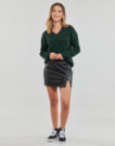 Gonne corte Only ONLLENI FAUX LEATHER SLIT SKIRT PNT Nero Gonne corte Donna - 2