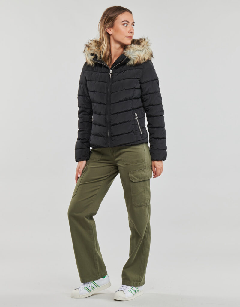 Piumino Only ONLELLAN QUILTED HOOD JACKET CC OTW Nero Piumini Donna - 3