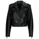Giacca in pelle Only ONLLOUIE FAUX LEAHTER BIKER OTW Nero Giacche in pelle Donna - 1