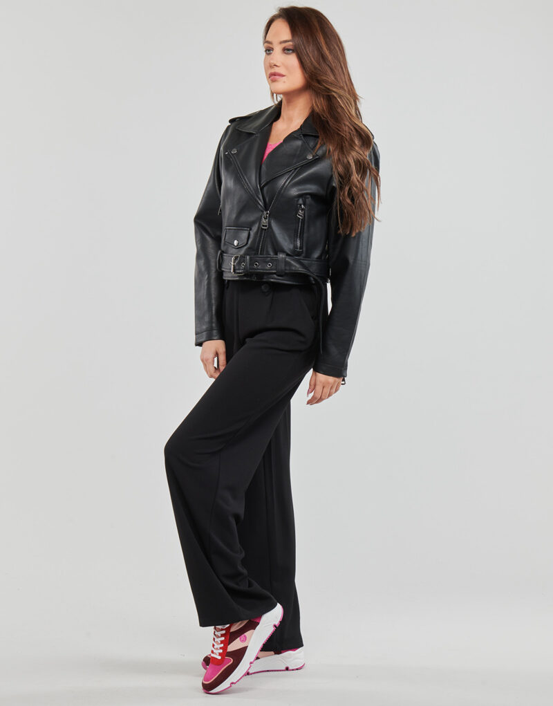 Giacca in pelle Only ONLLOUIE FAUX LEAHTER BIKER OTW Nero Giacche in pelle Donna - 3