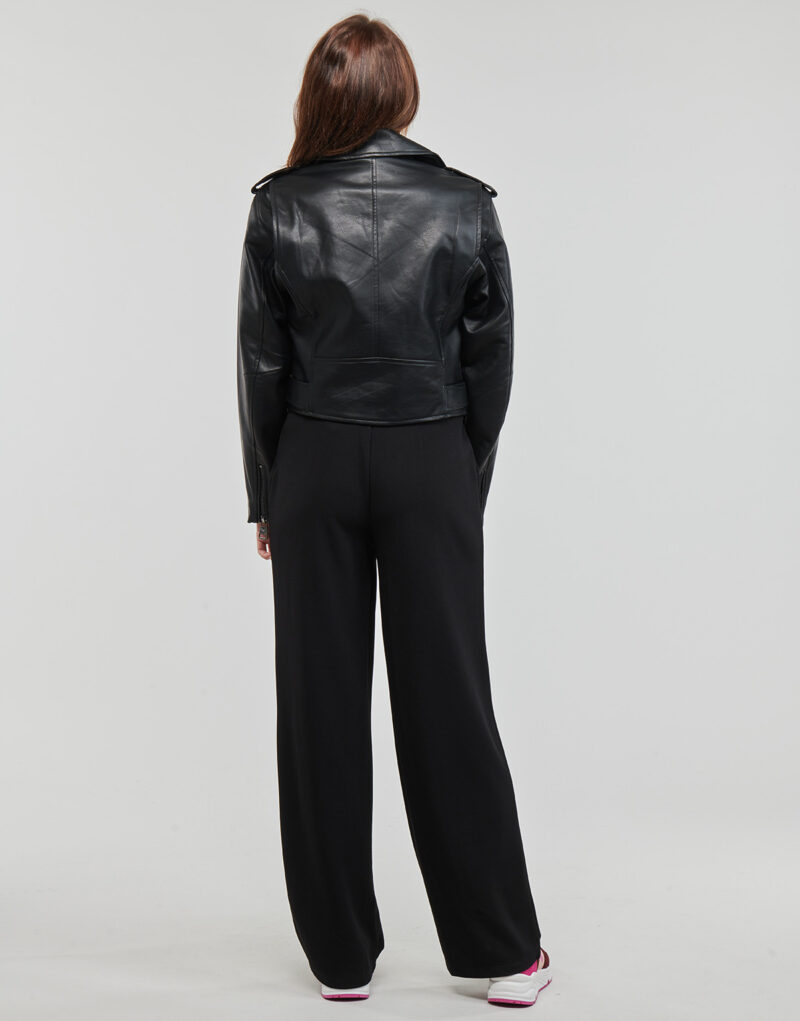 Giacca in pelle Only ONLLOUIE FAUX LEAHTER BIKER OTW Nero Giacche in pelle Donna - 4