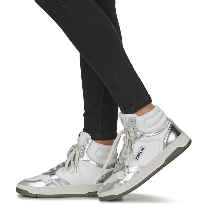 Karl Lagerfeld KREW KC Kollar Mid Boot Bianco Sneakers alte Donna - 8