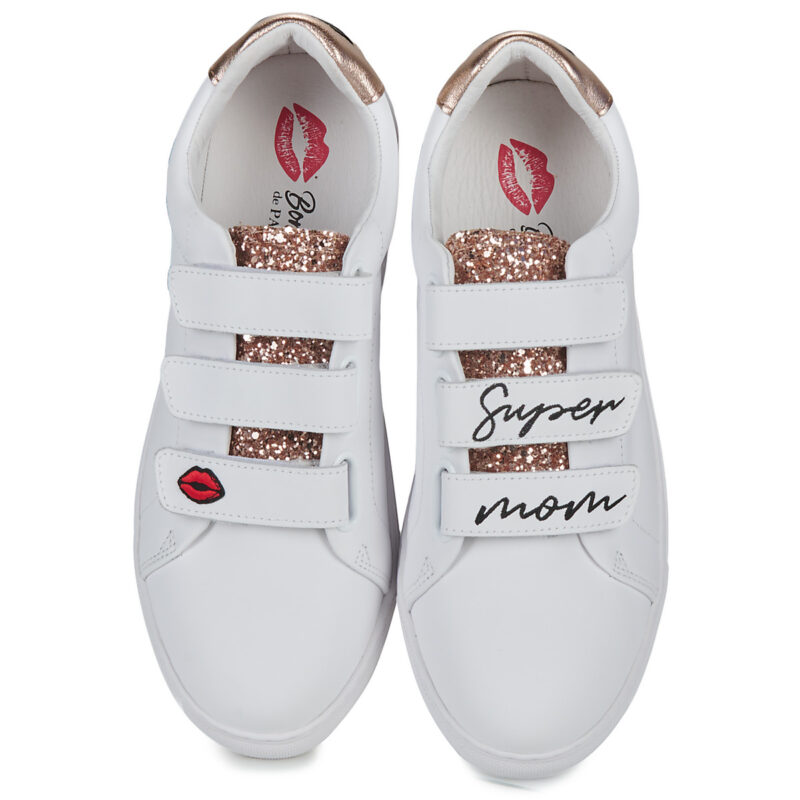 Bons baisers de Paname EDITH SUPER MOM Bianco - Sneakers basse Donna - 6
