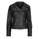 Leather jacketelle Oakwood CLIPS Black Jackets in pelle Donna - 1