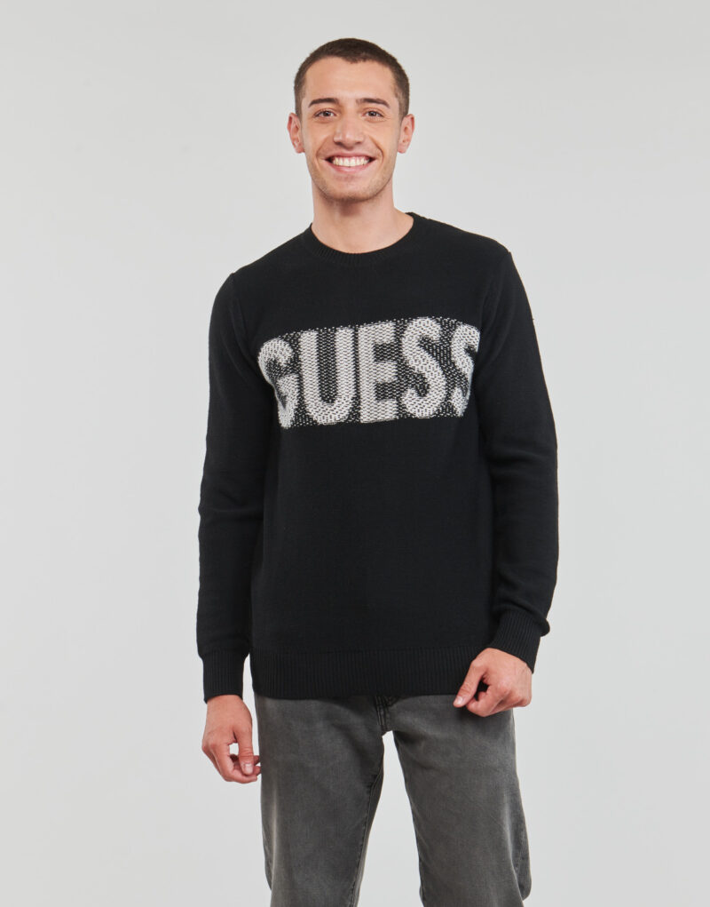 Maglione Guess AMYAS LS CN SLOGAN SWEATER Nero Maglioni Uomo - 2