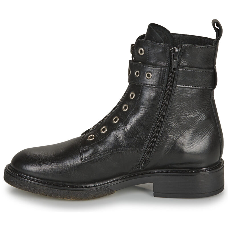 Myma 7104-CUIR-NOIR Negro - Botines de mujer - 4