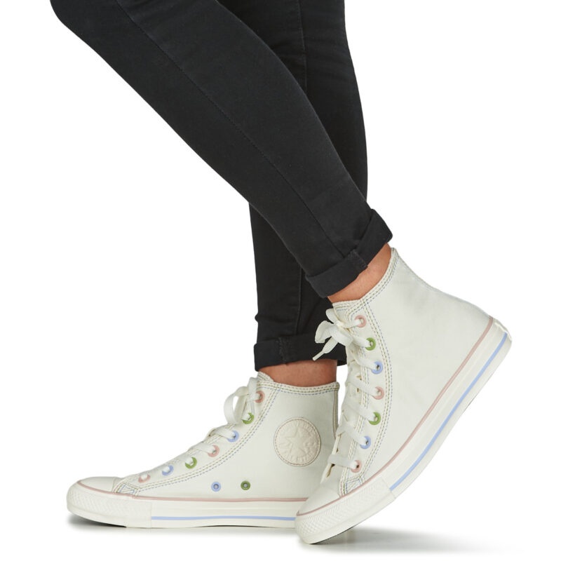 Converse CHUCK TAYLOR ALL STAR MIXED MATERIAL Beige - Sneakers alte Donna - 8