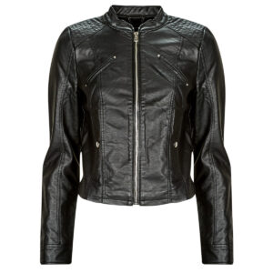 Giacca in pelle  Vero Moda  VMFAVODONA COATED JACKET NOOS  Nero -   Giacche in pelle Donna