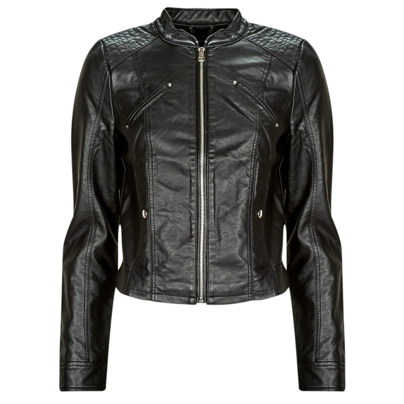 Giacca in pelle  Vero Moda  VMFAVODONA COATED JACKET NOOS  Nero -   Giacche in pelle Donna - 1