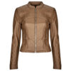 Giacca in pelle  Vero Moda  VMFAVODONA COATED JACKET NOOS  Marrone -   Giacche in pelle Donna