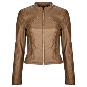 Giacca in pelle  Vero Moda  VMFAVODONA COATED JACKET NOOS  Marrone -   Giacche in pelle Donna