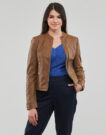 Giacca in pelle  Vero Moda  VMFAVODONA COATED JACKET NOOS  Marrone -   Giacche in pelle Donna - 2