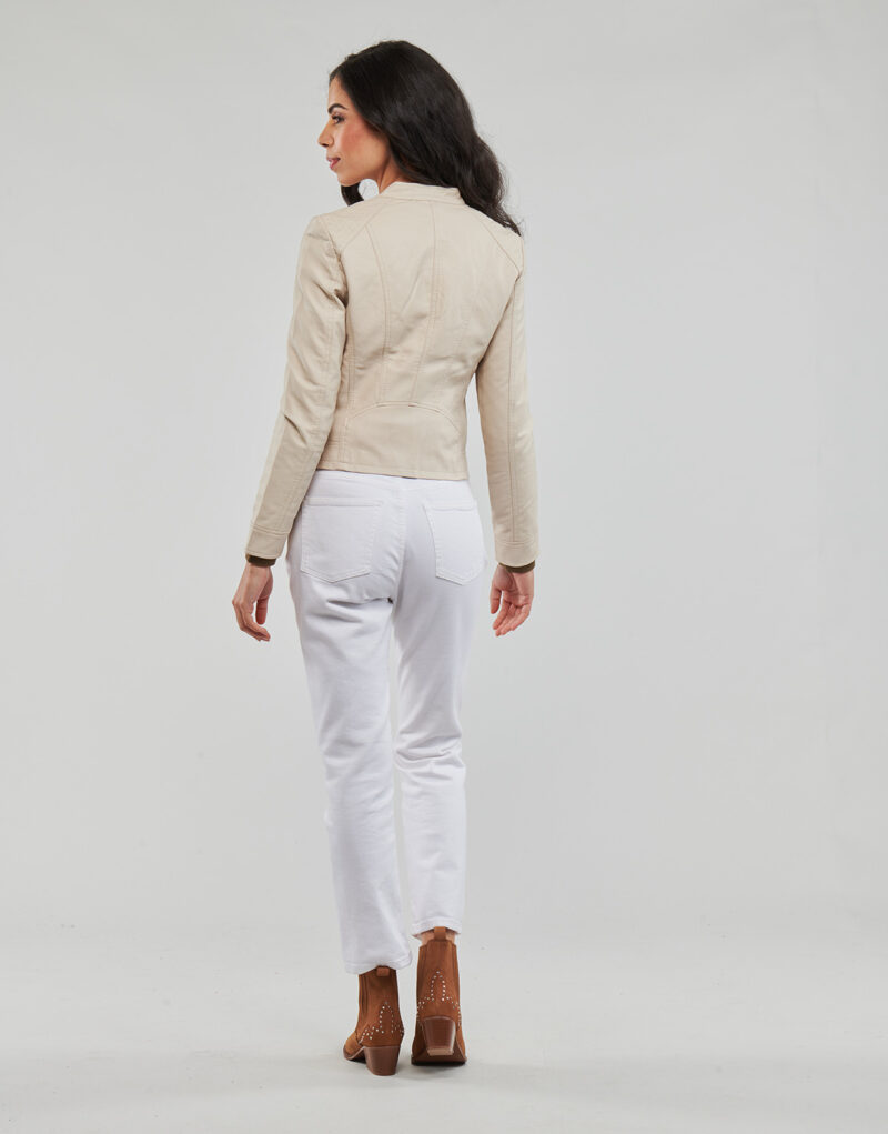 Giacca in pelle  Vero Moda  VMFAVODONA COATED JACKET NOOS  Beige -   Giacche in pelle Donna - 4