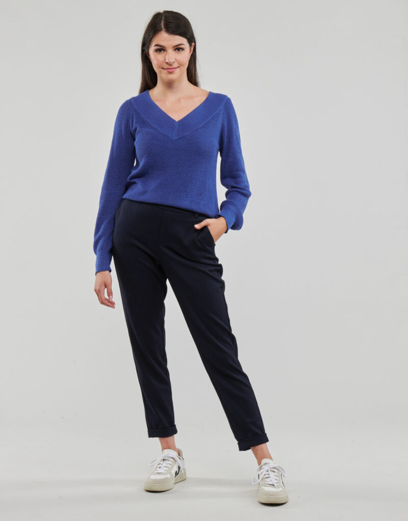 Pantaolini dritti Vero Moda VMMAYA MW LOOSE SOLID PANT NOOS Marine - Pantaolini dritti Abbigliamento Donna - 2