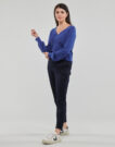 Pantaolini dritti Vero Moda VMMAYA MW LOOSE SOLID PANT NOOS Marine - Pantaolini dritti Abbigliamento Donna - 3
