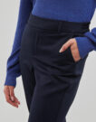 Pantaolini dritti Vero Moda VMMAYA MW LOOSE SOLID PANT NOOS Marine - Pantaolini dritti Abbigliamento Donna - 5