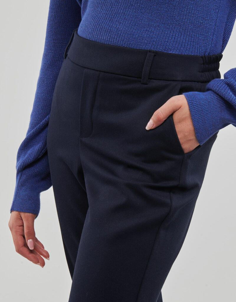 Pantaolini dritti Vero Moda VMMAYA MW LOOSE SOLID PANT NOOS Marine - Pantaolini dritti Abbigliamento Donna - 5